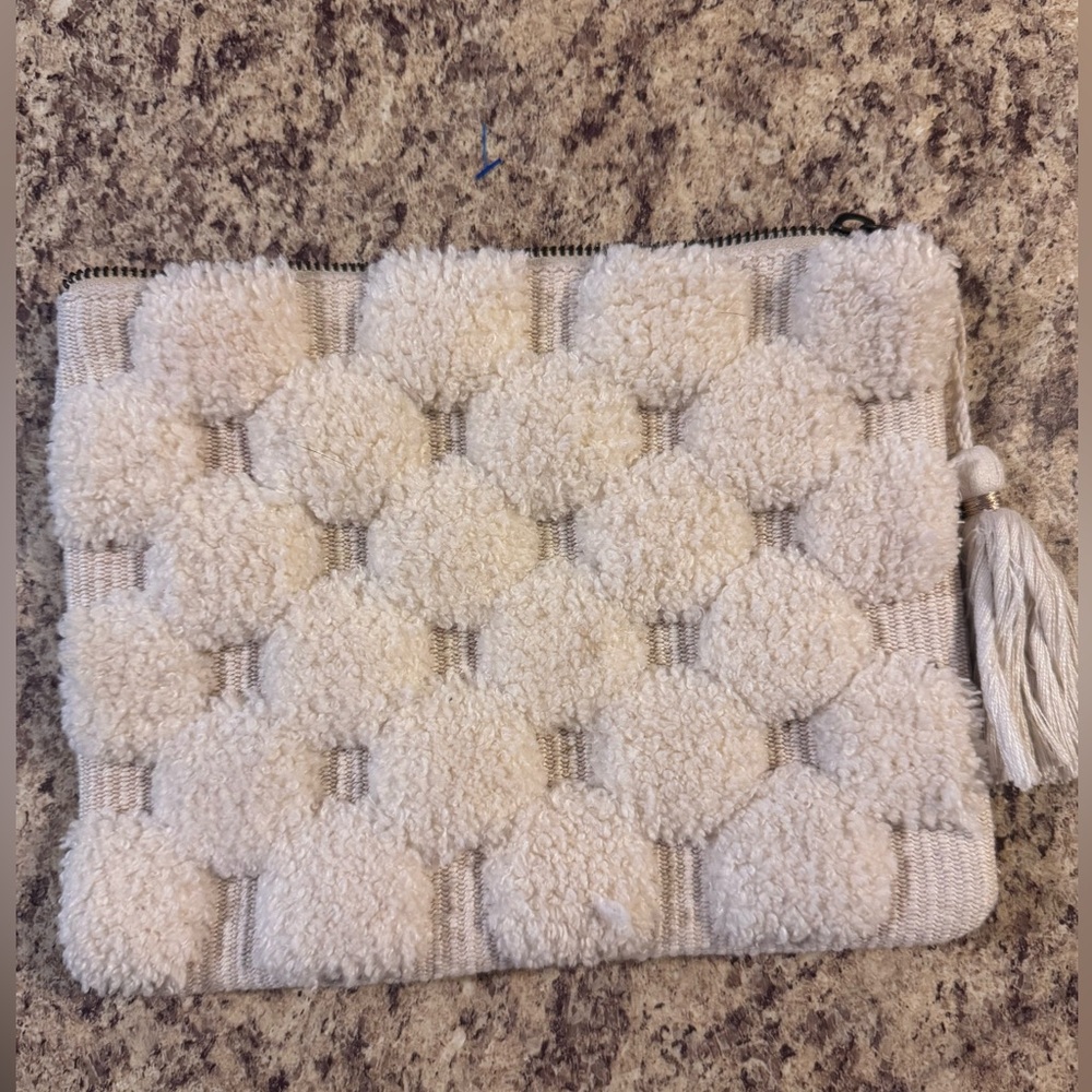 Universal Thread Cream Textured Pillow with Tassel